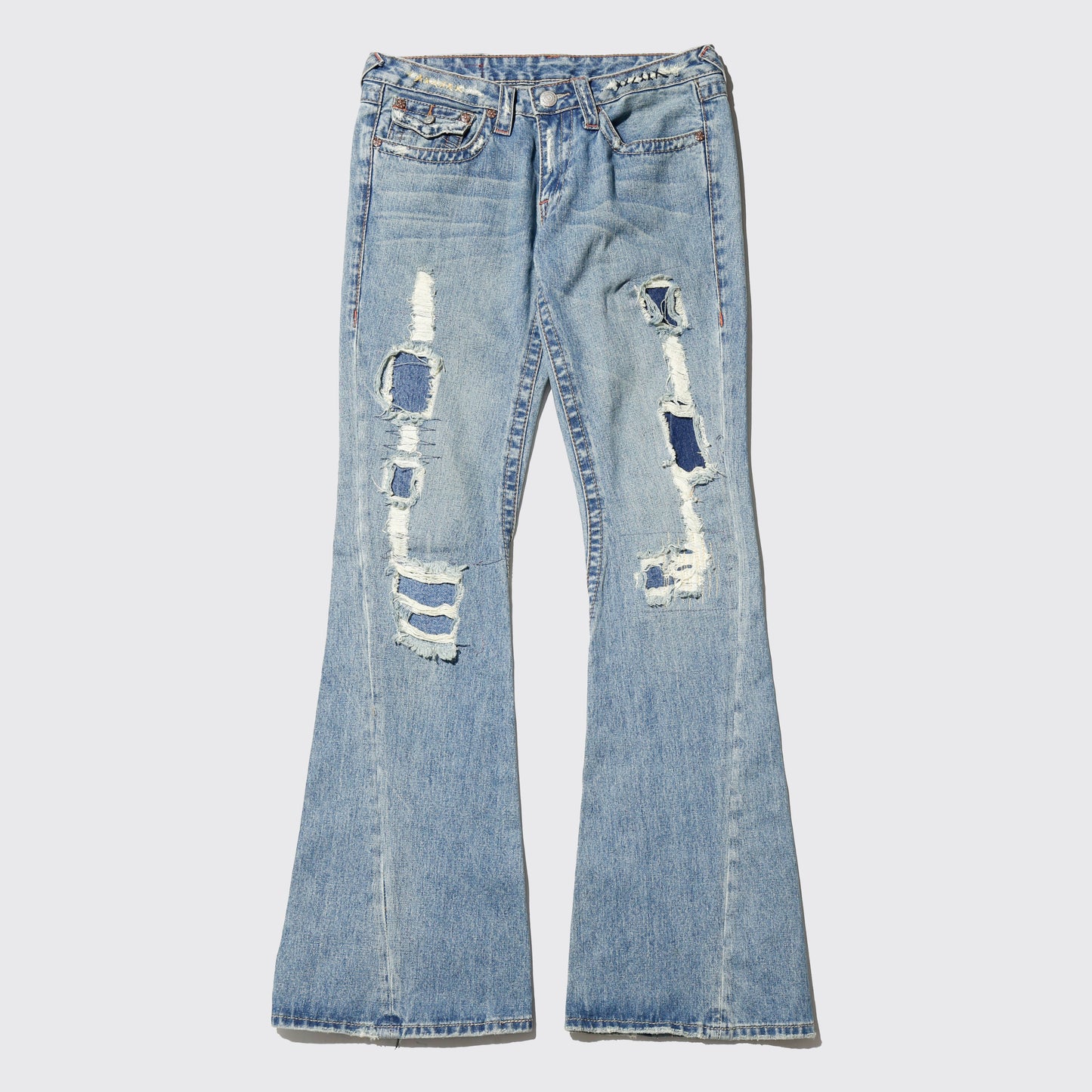 *one-off true religion repaired flare jeans