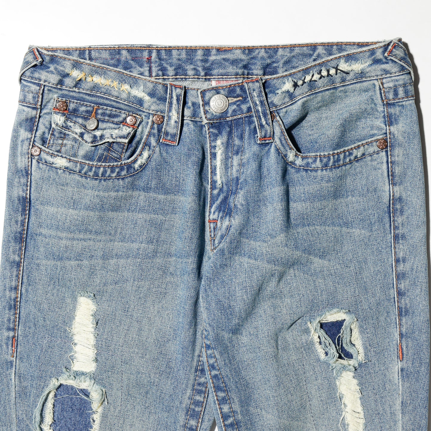 *one-off true religion repaired flare jeans