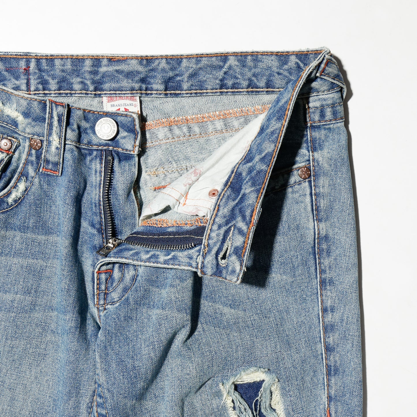 *one-off true religion repaired flare jeans