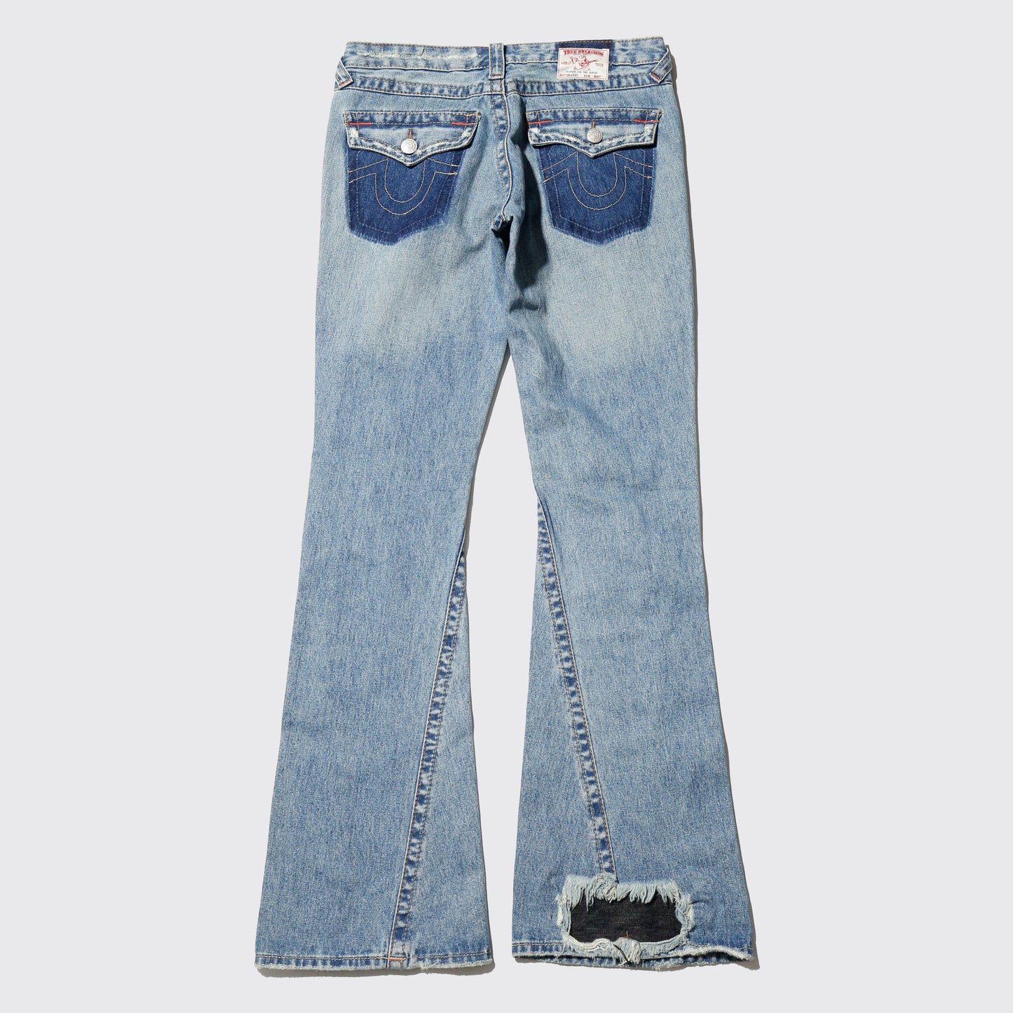 *one-off true religion repaired flare jeans