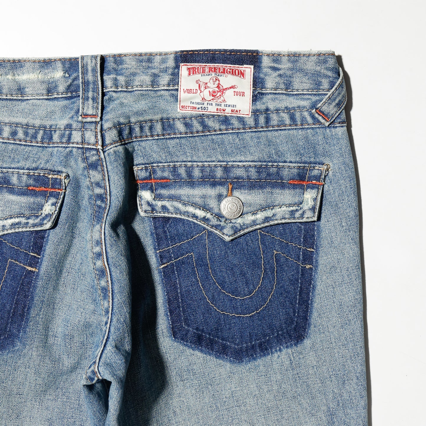 *one-off true religion repaired flare jeans