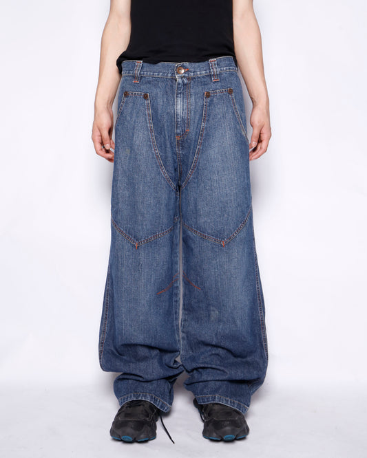 vintage double knee pocket painter jeans