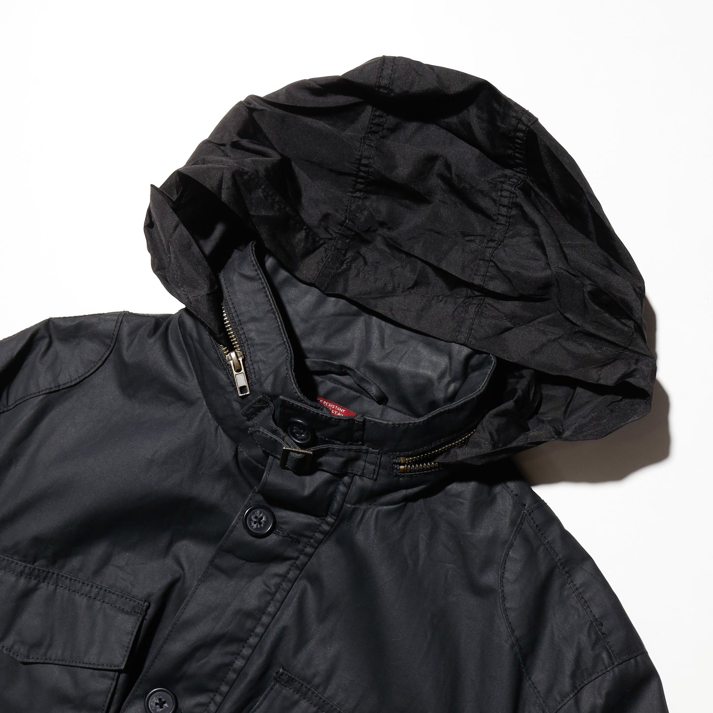 *one-off ribbed coating field jacket