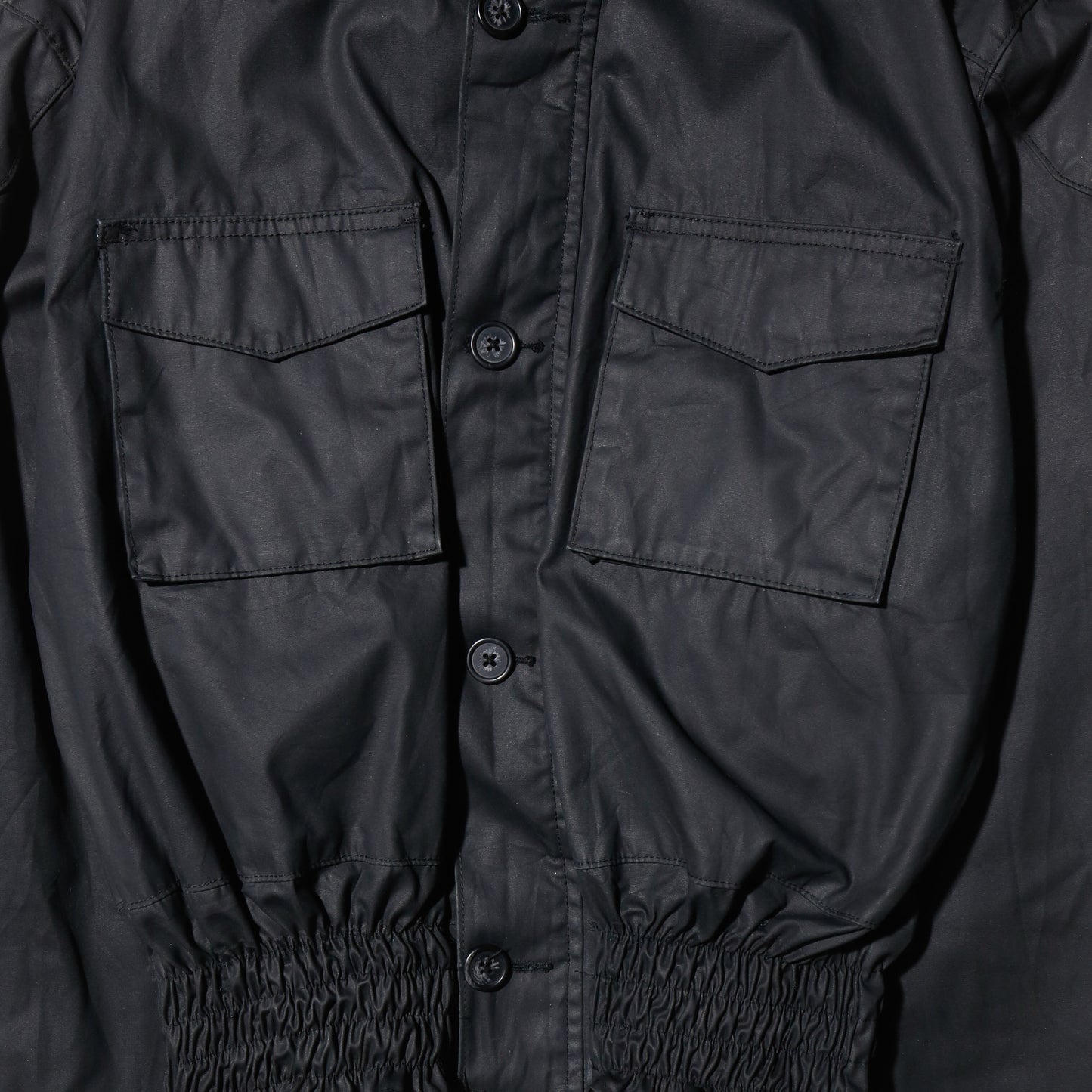 *one-off ribbed coating field jacket