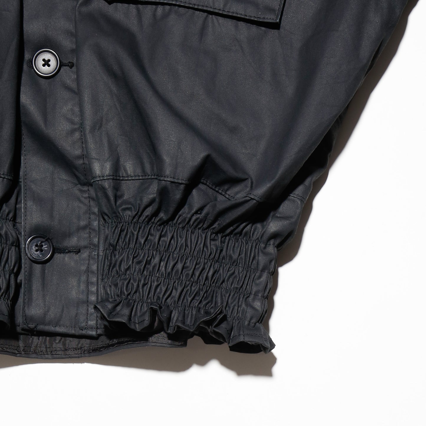 *one-off ribbed coating field jacket