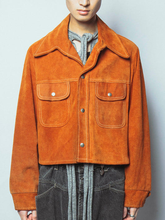 vintage 70's suede trucker jacket