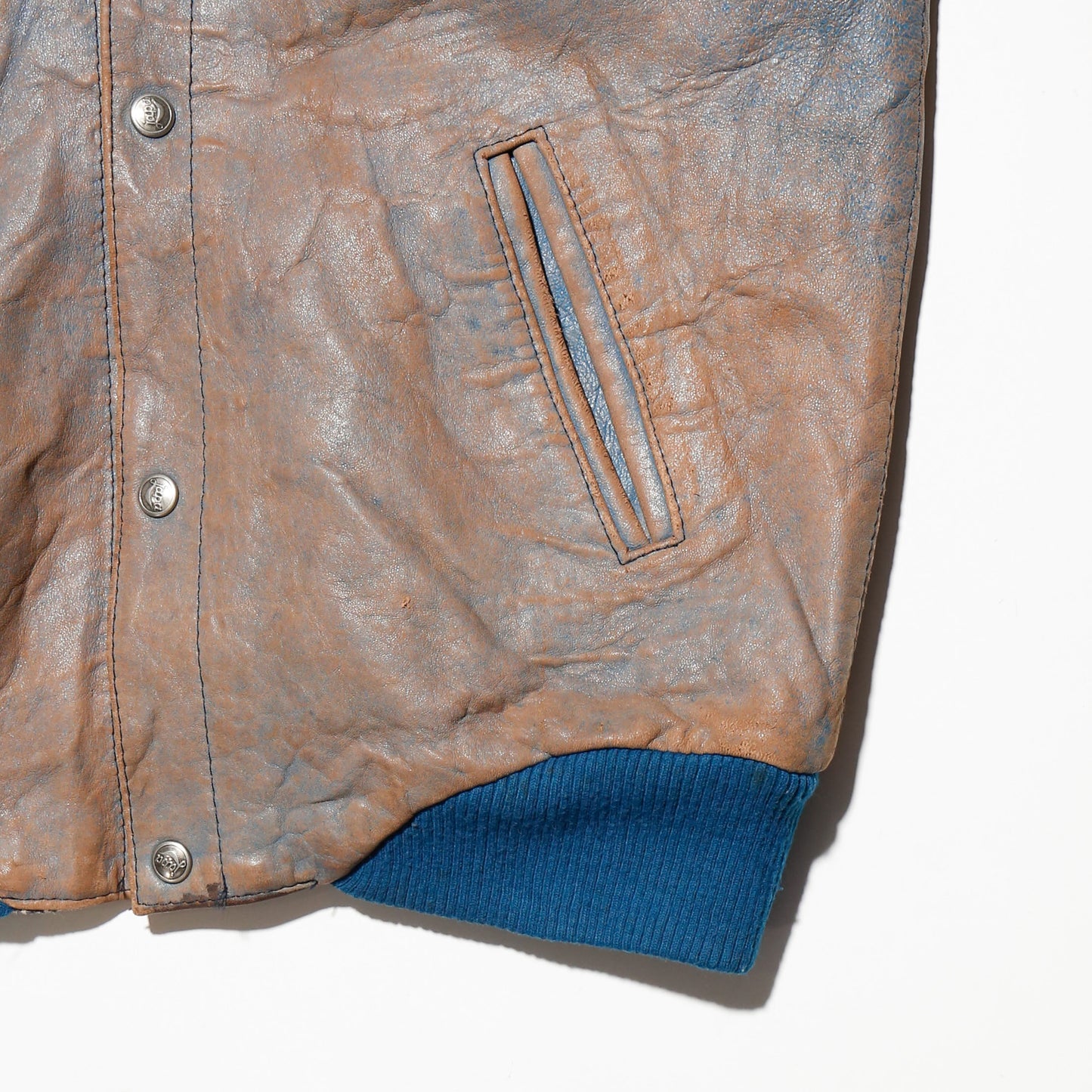 *one-off hybrid leather jacket