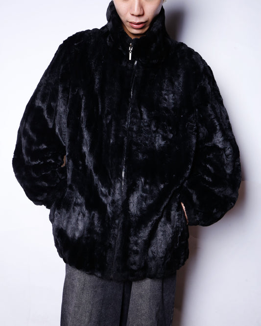vintage reversible faux fur jacket
