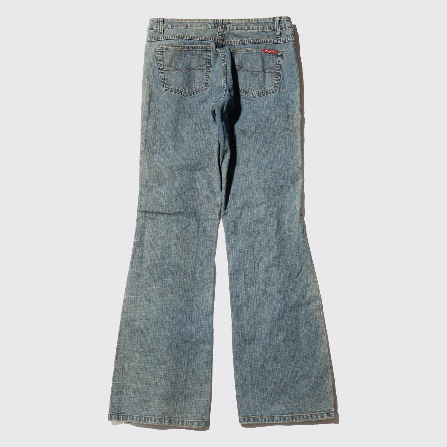vintage low rise braids flare jeans