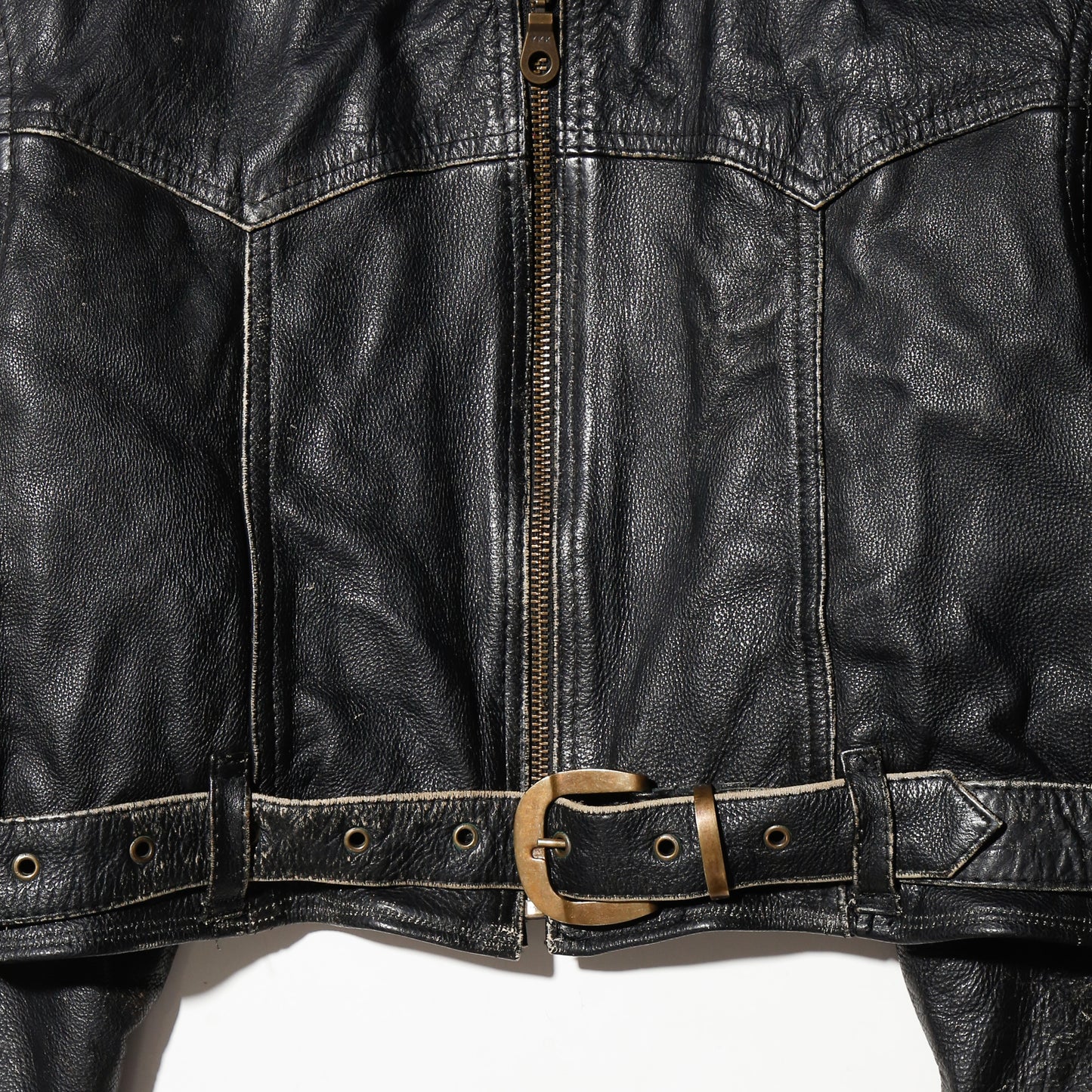 vintage cropped leather jacket