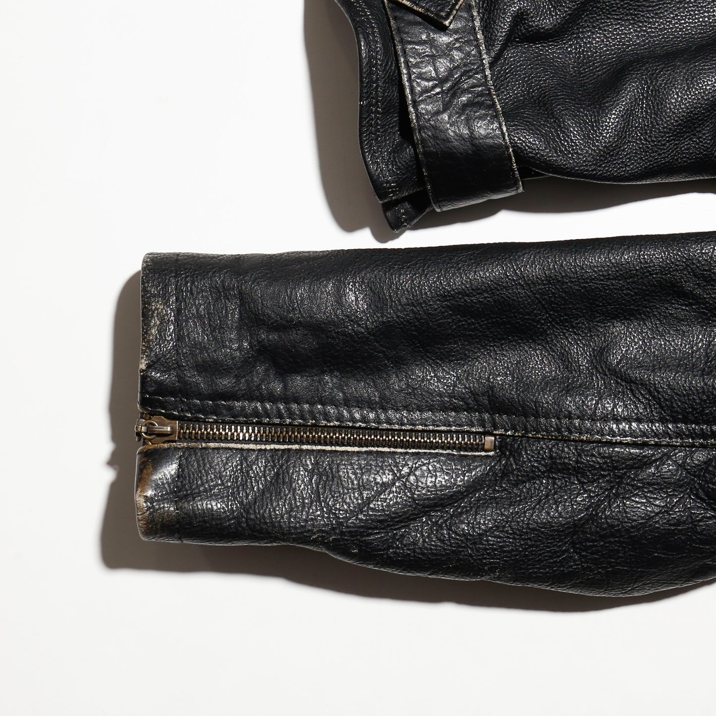 vintage cropped leather jacket