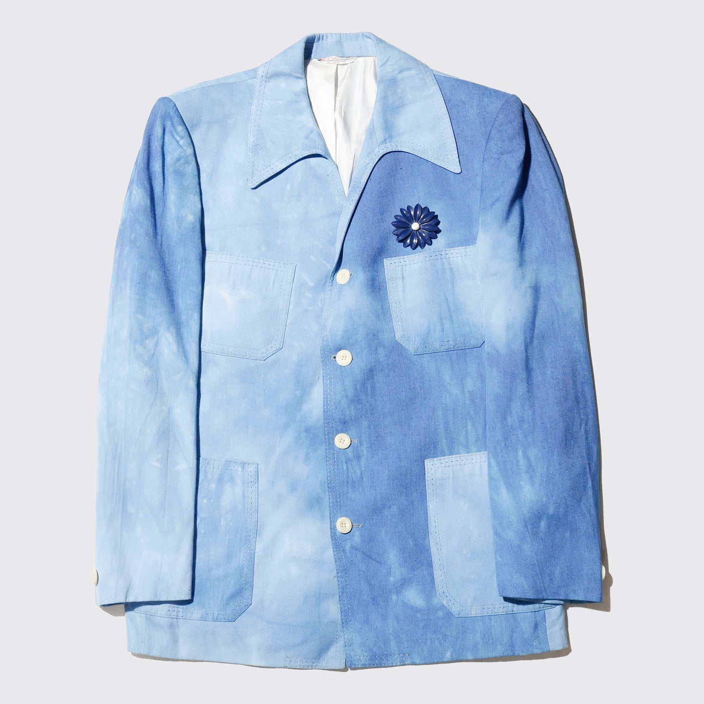 vintage 70's blue flower 4b jacket