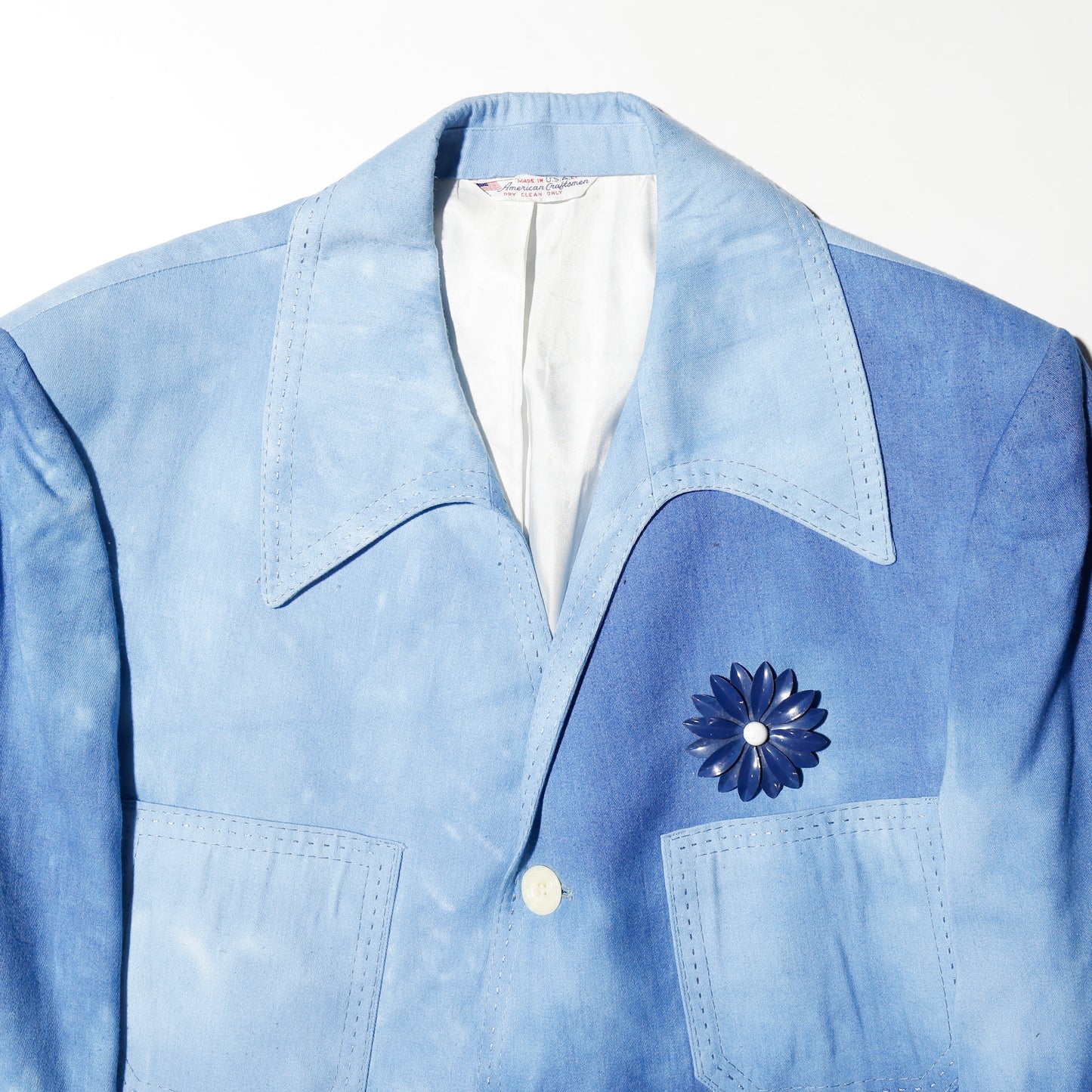 vintage 70's blue flower 4b jacket