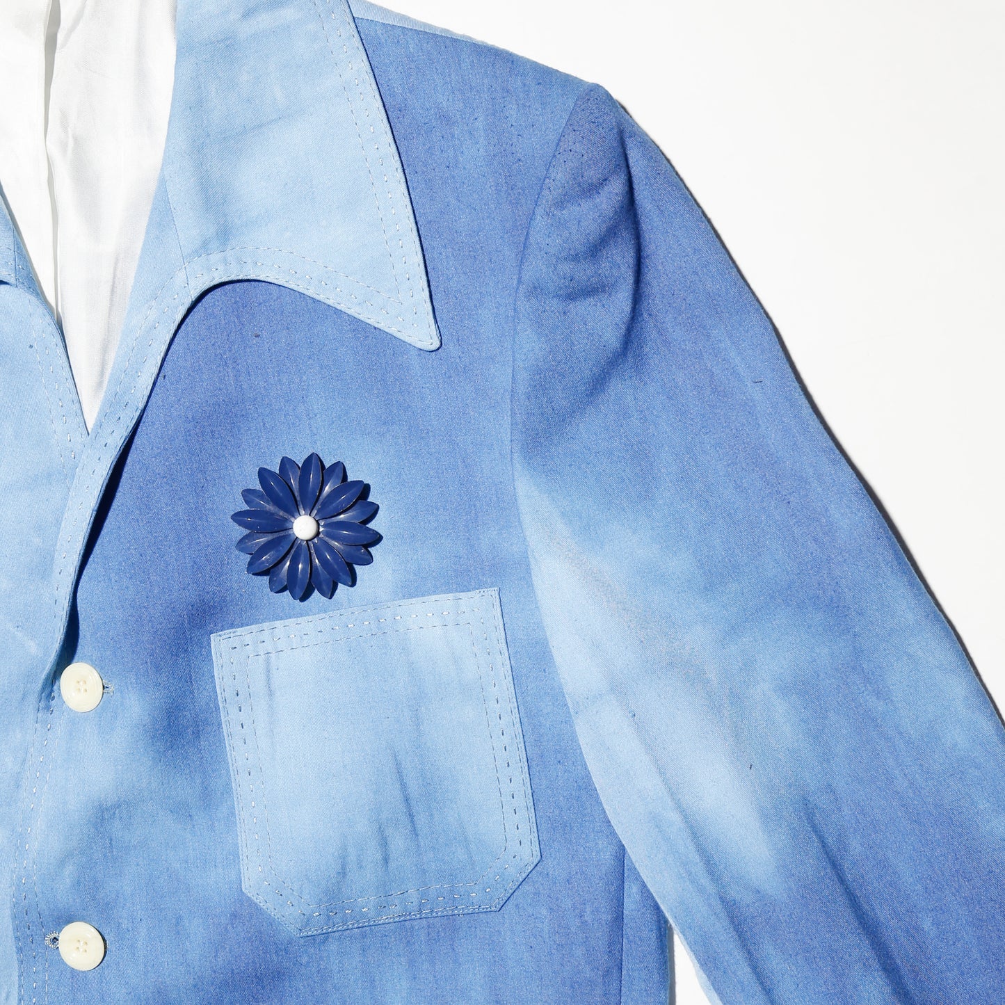 vintage 70's blue flower 4b jacket