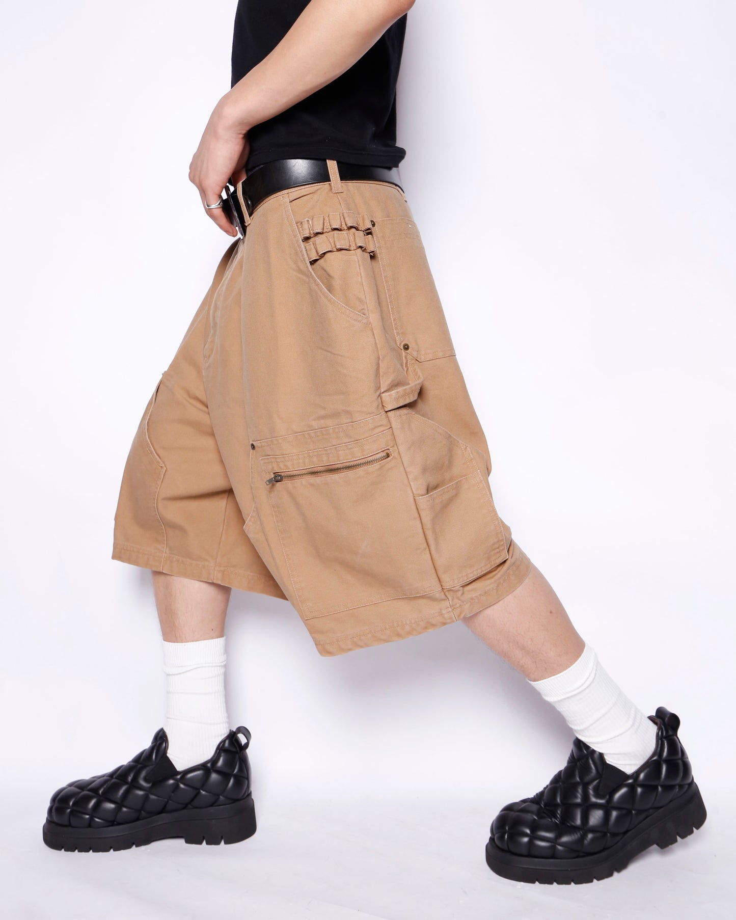 vintage double knee pocket carpenter shorts