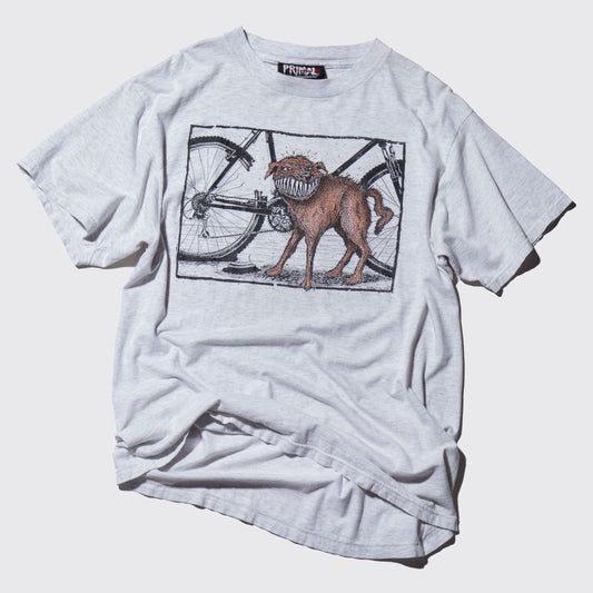 vintage 1995 primal wear dog and bicycle t-shirt