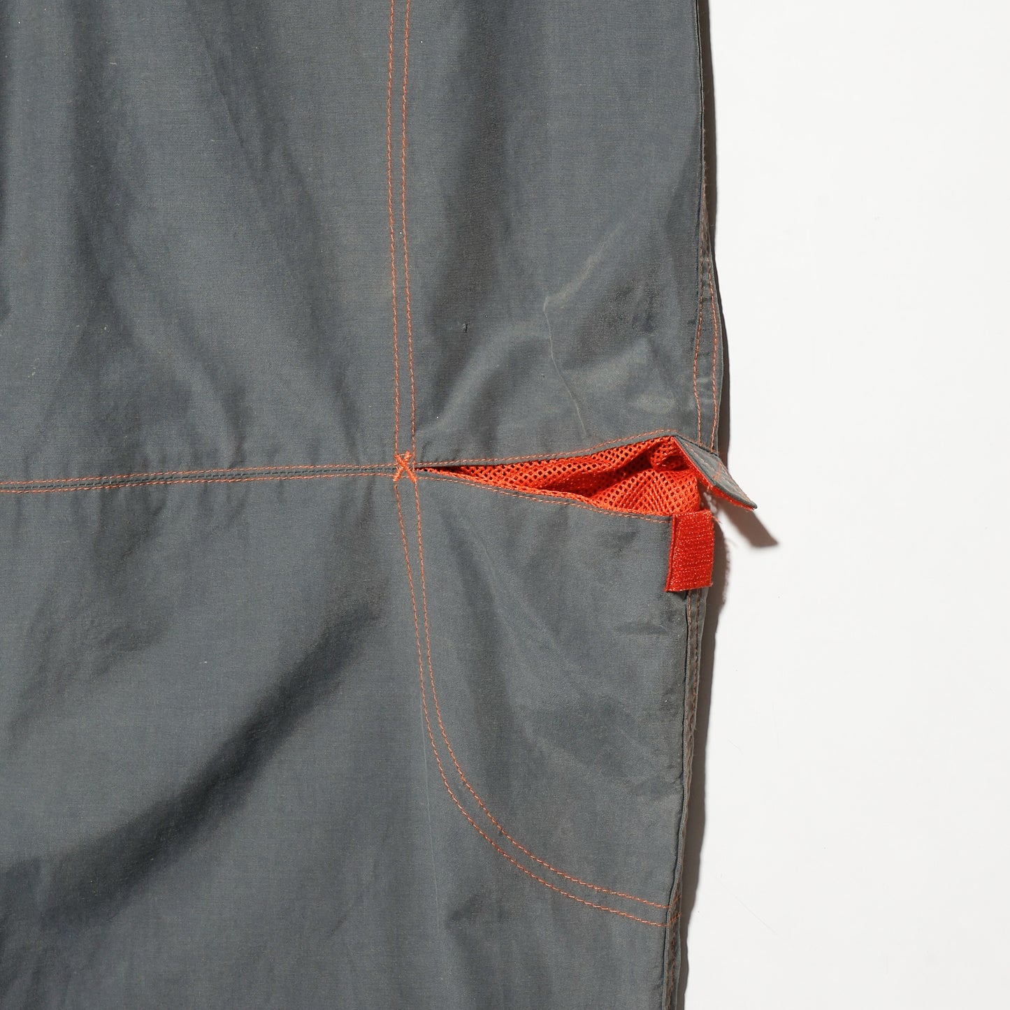 vintage belted nylon rave trousers