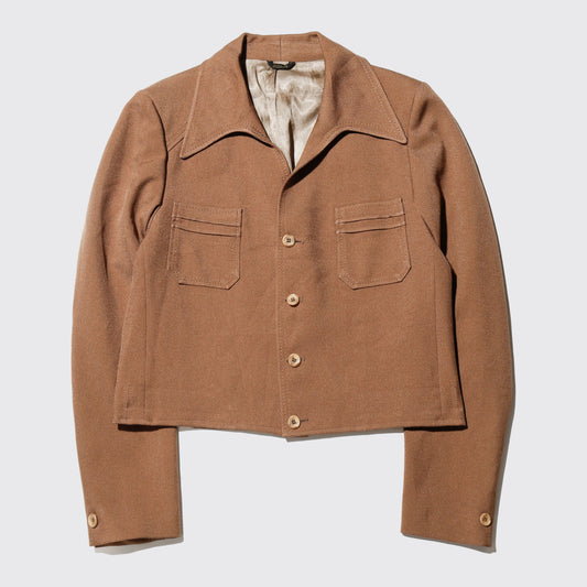 vintage 70's cropped poly trucker jacket