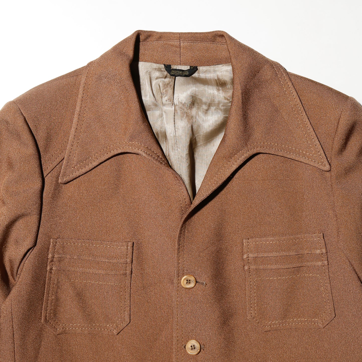 vintage 70's cropped poly trucker jacket