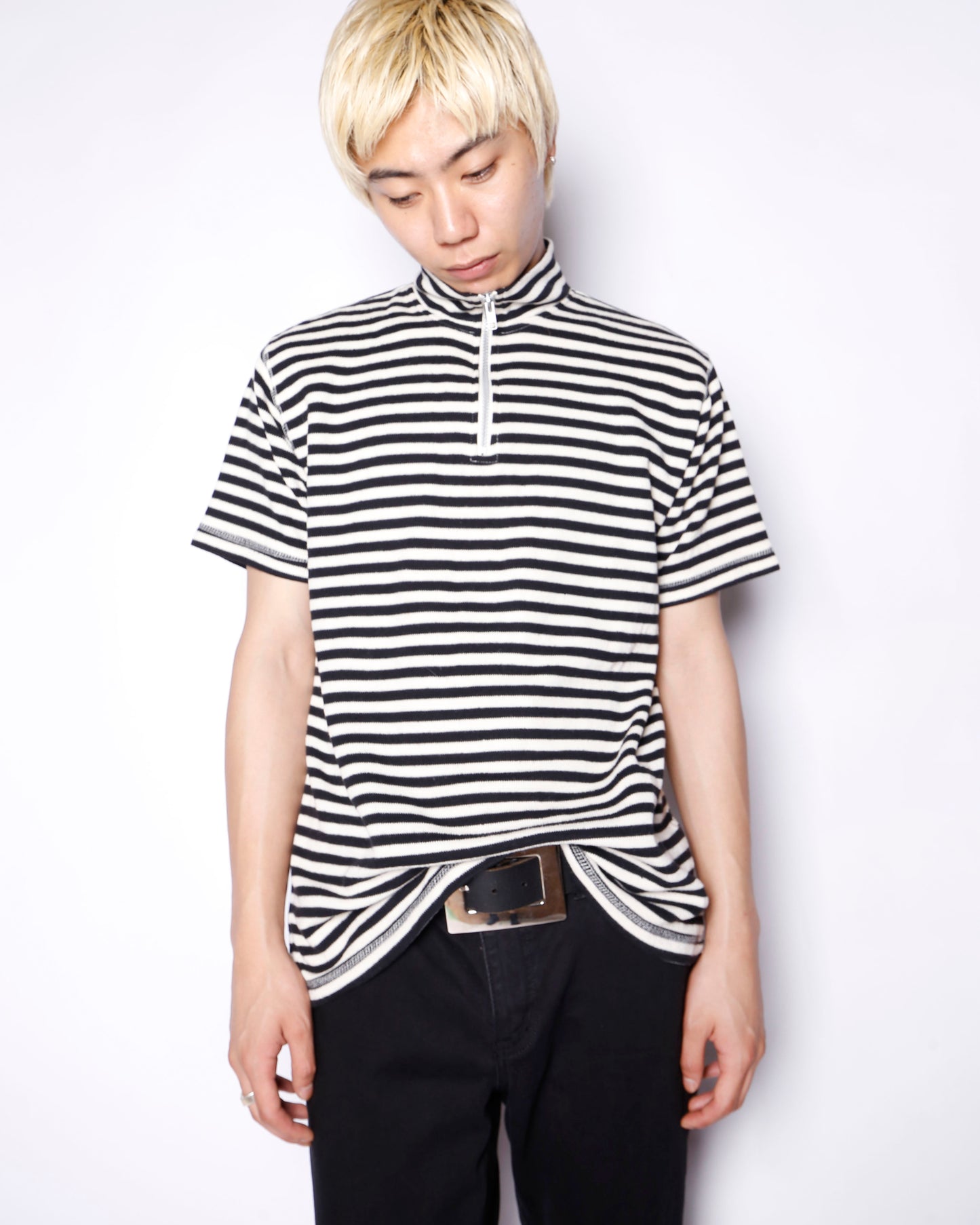 vintage half zip border h/s
