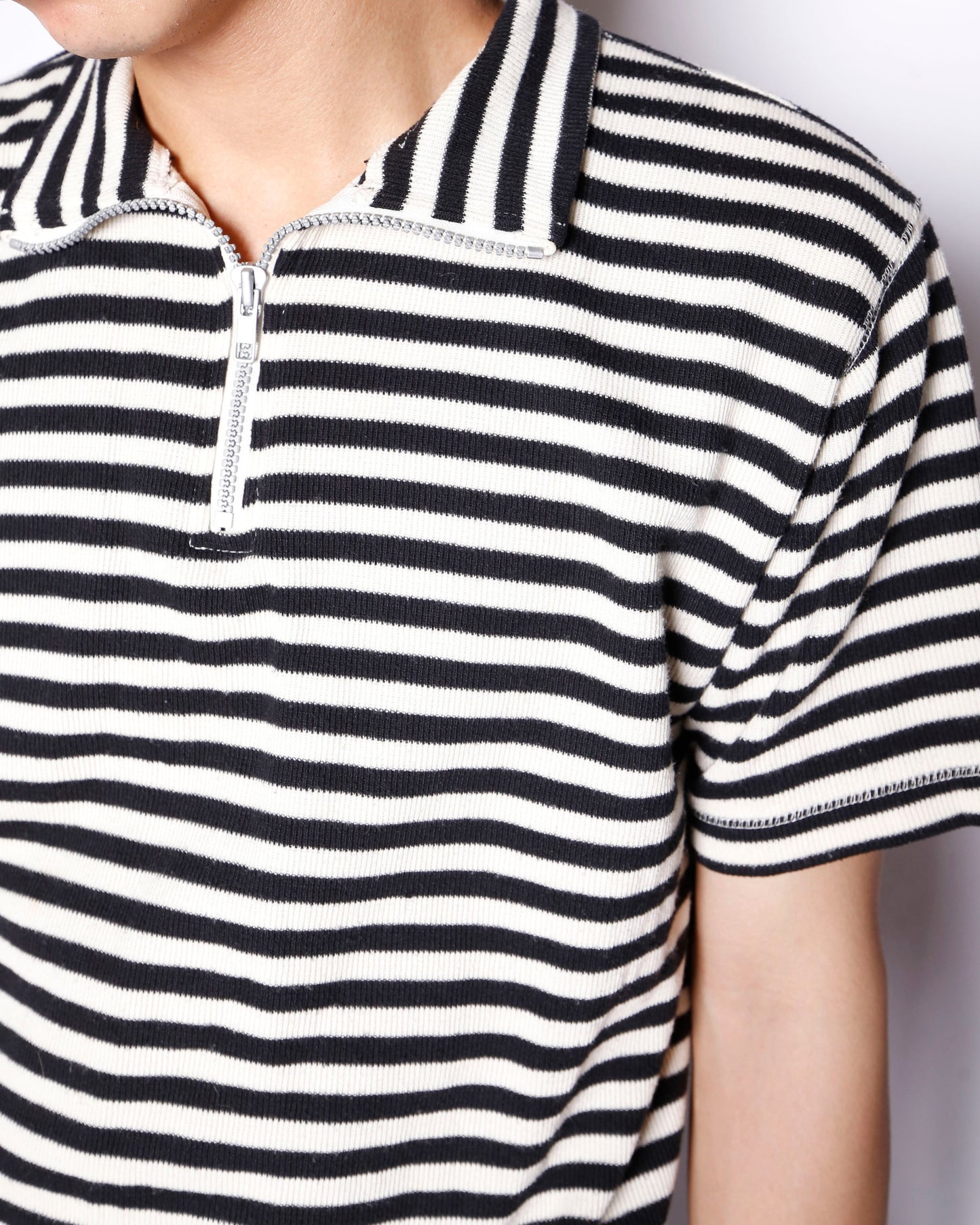 vintage half zip border h/s