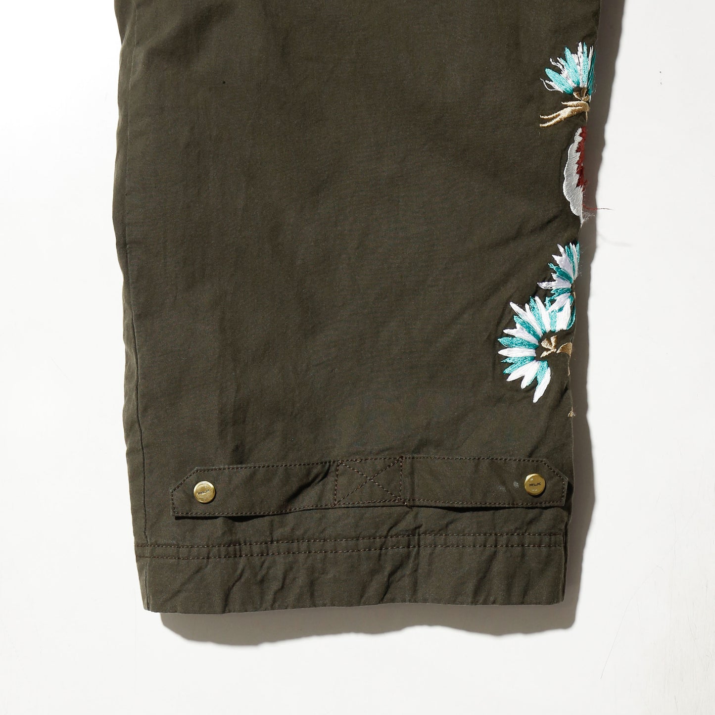 vintage rlx ralph lauren kick embroidered parachute trousers