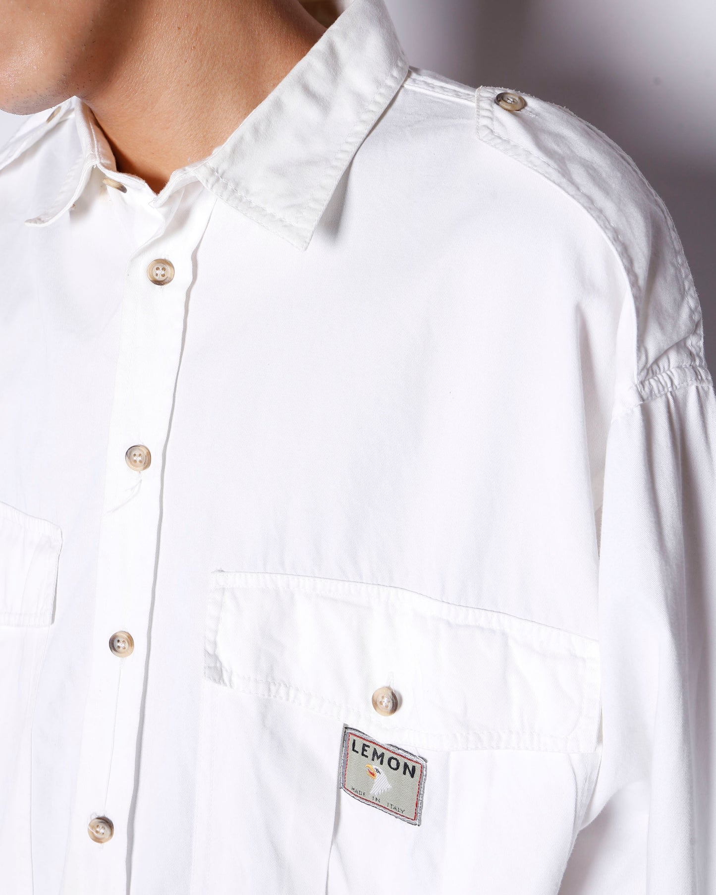 vintage euro epolet loose shirt