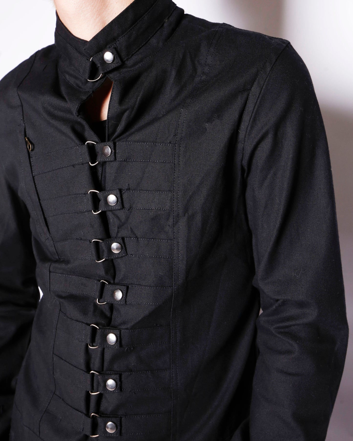 vintage cropped d-ring strap jacket