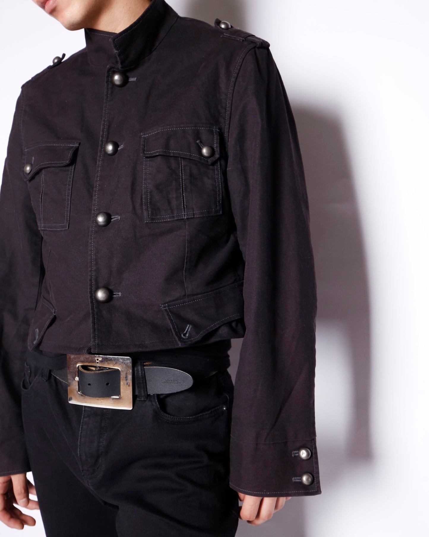 vintage cropped officer jacket