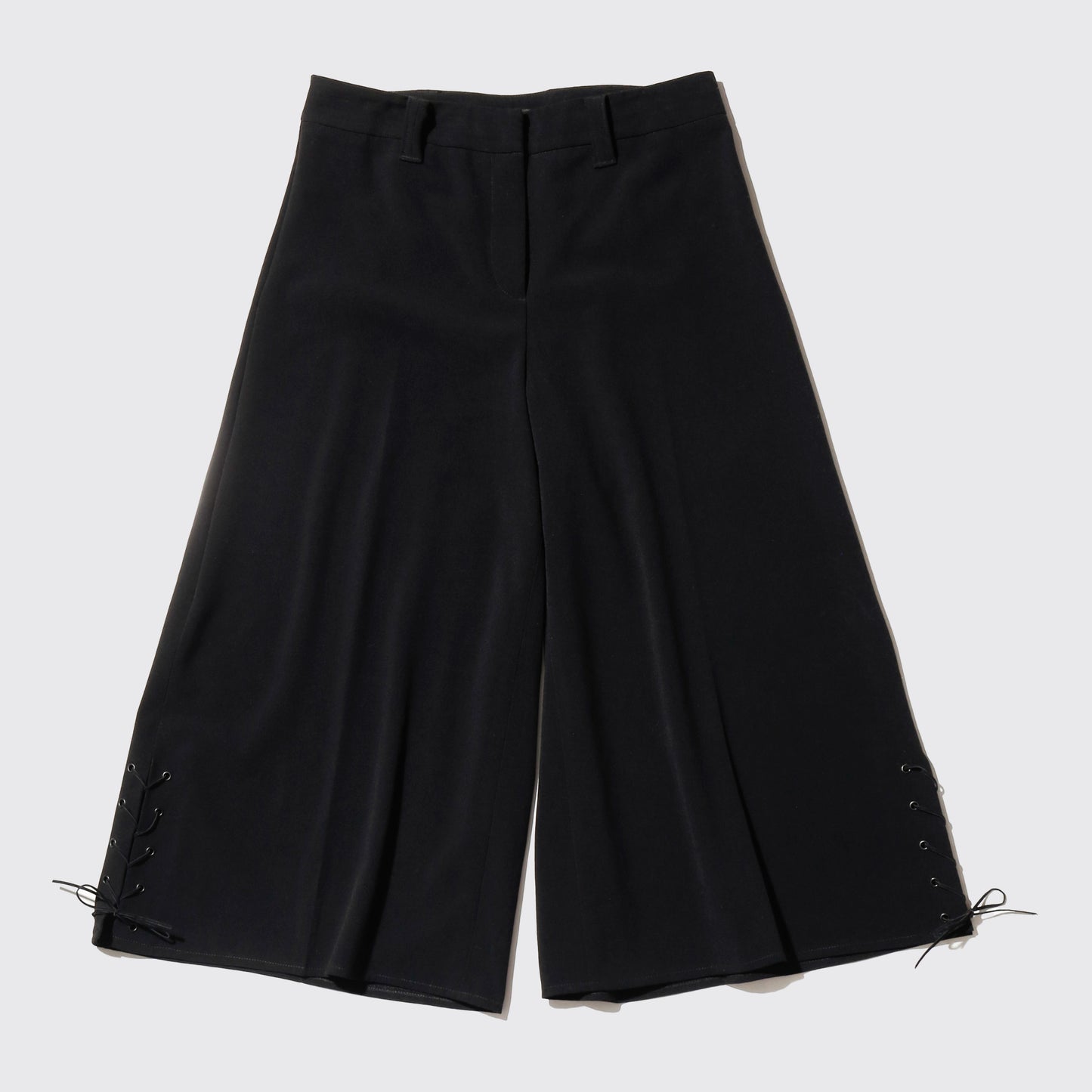 vintage lace up wide slacks shorts