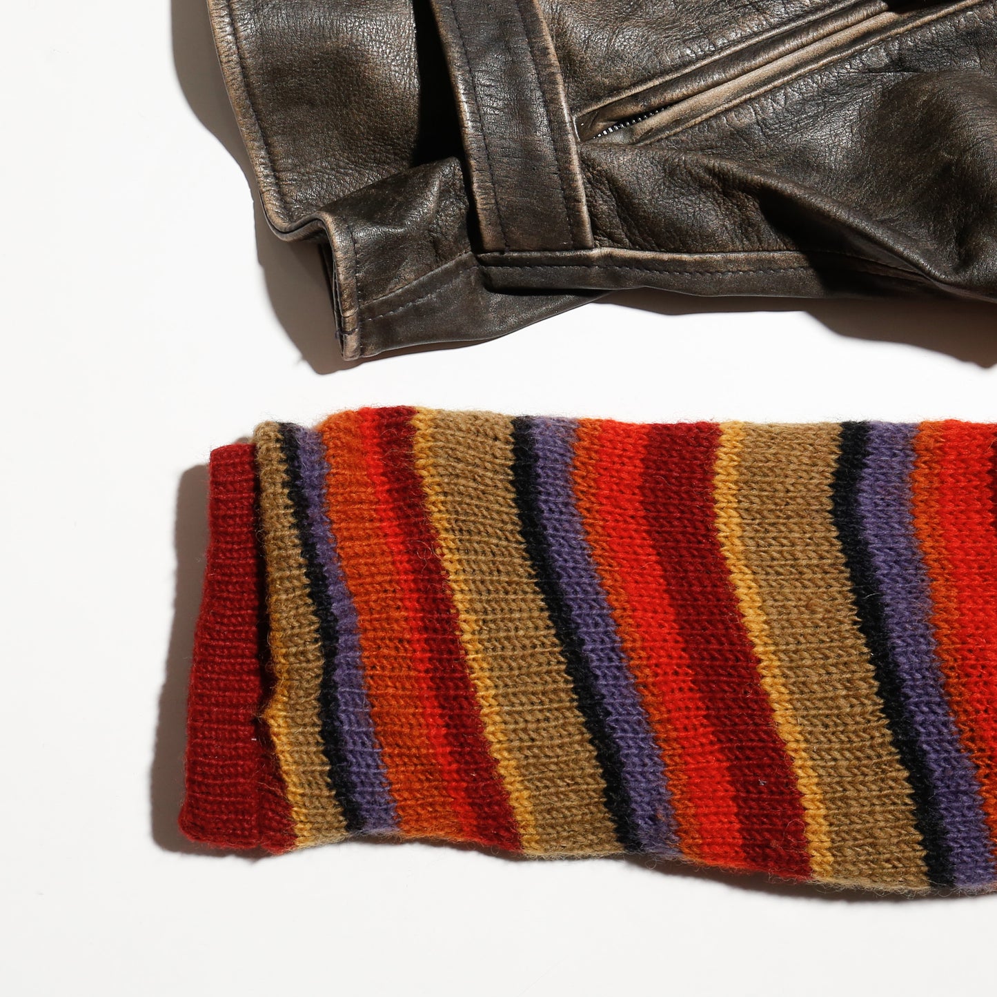 *one-off hybrid leather riders jacket