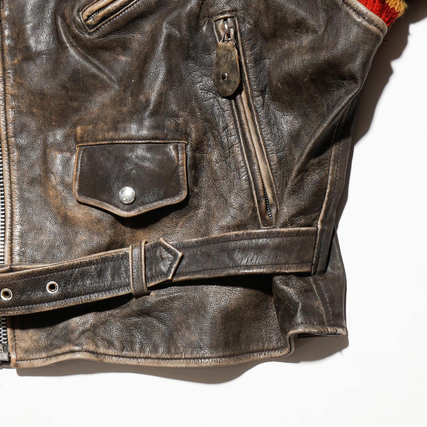 *one-off hybrid leather riders jacket