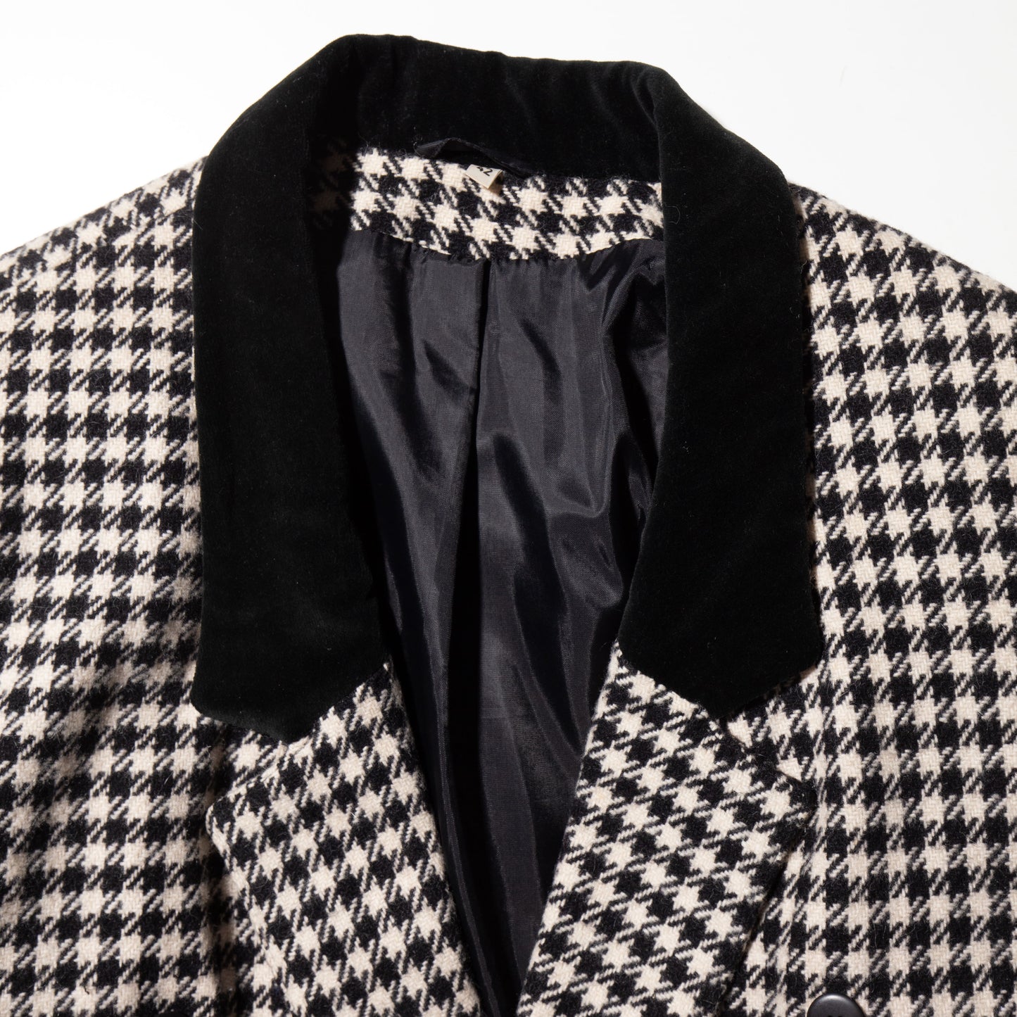 vintage houndstooth double breasted tailored jacket