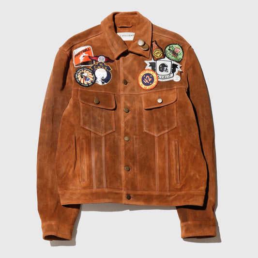 vintage custom suede trucker jacket