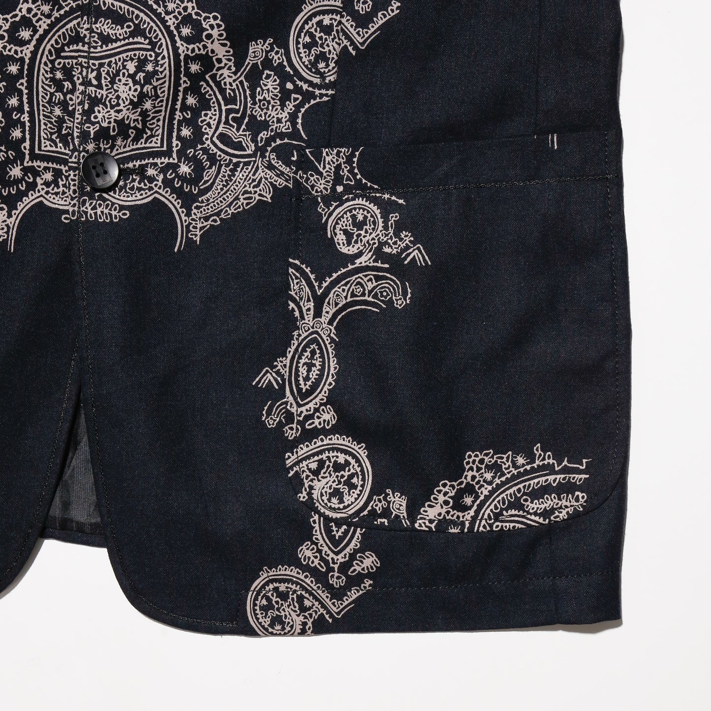 vintage bandanna tailored jacket