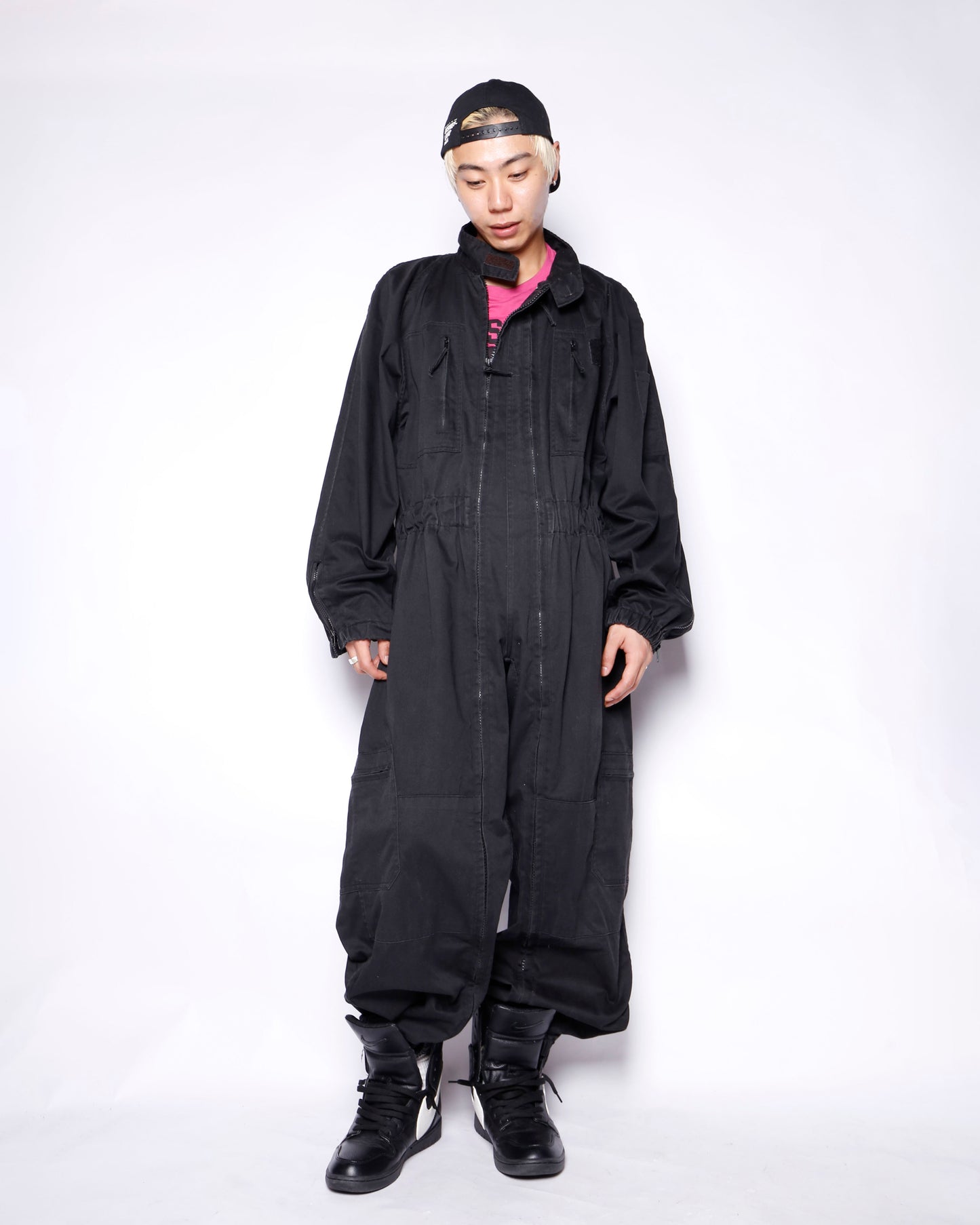 vintage dual zip parachute jump suit