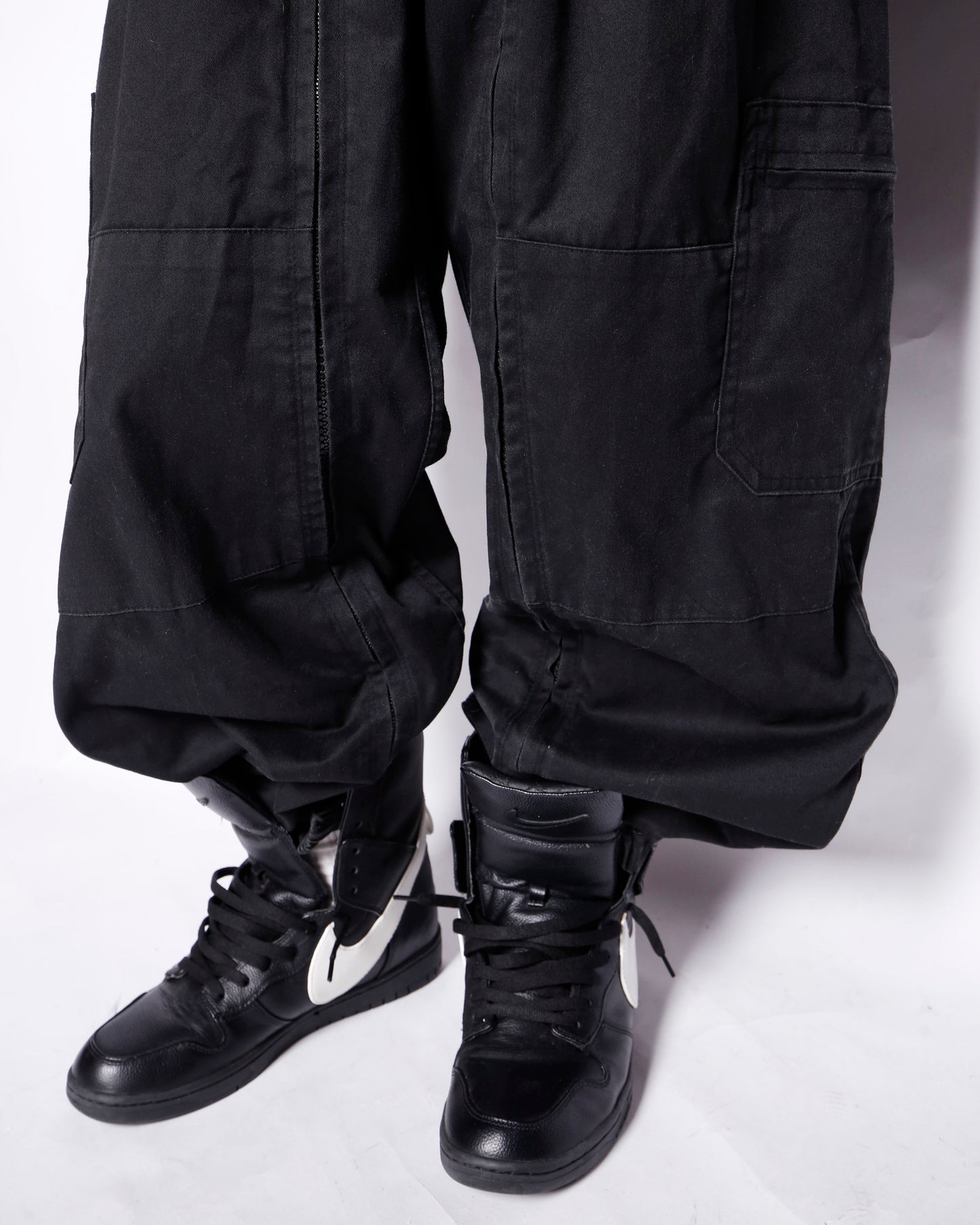 vintage dual zip parachute jump suit