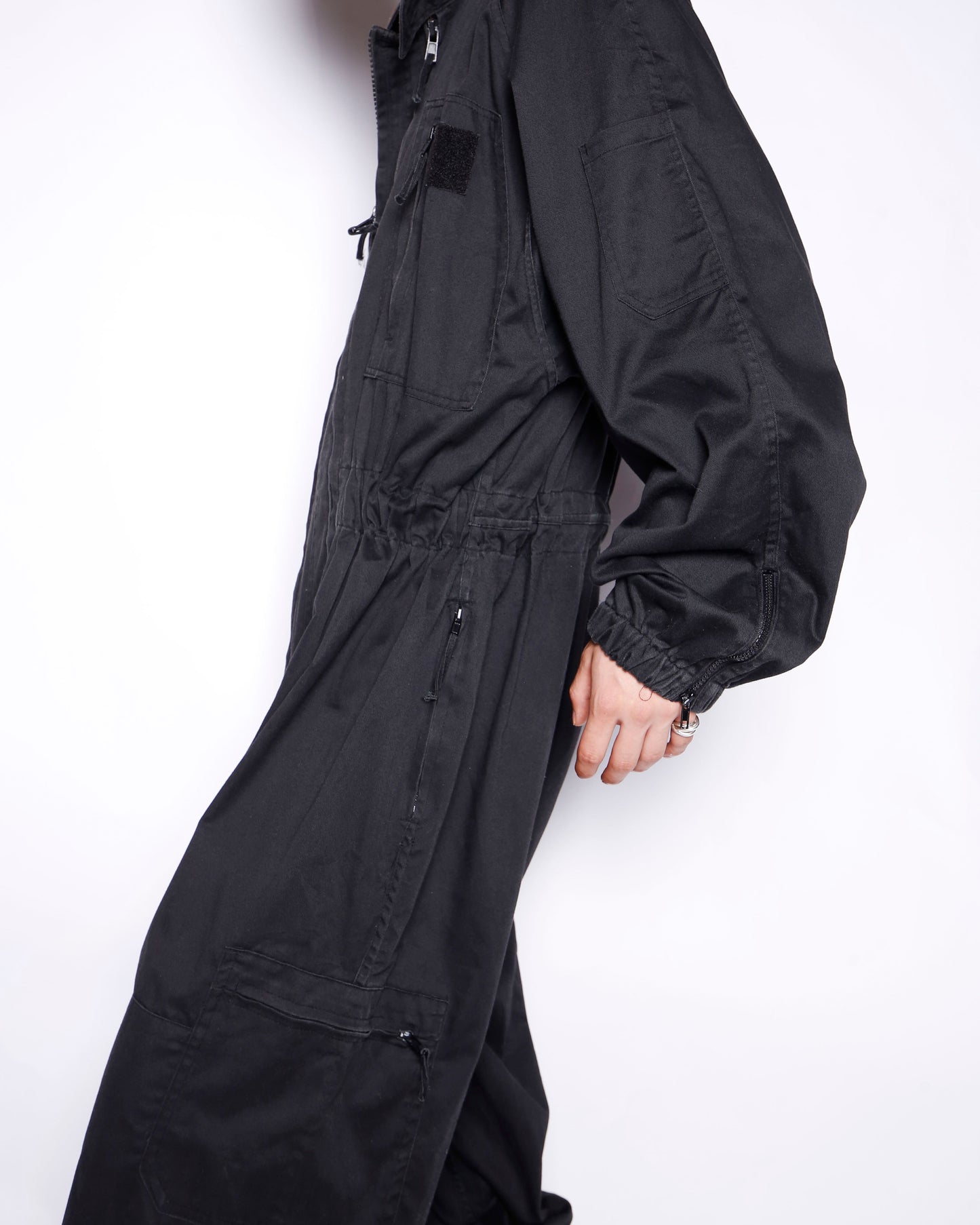vintage dual zip parachute jump suit