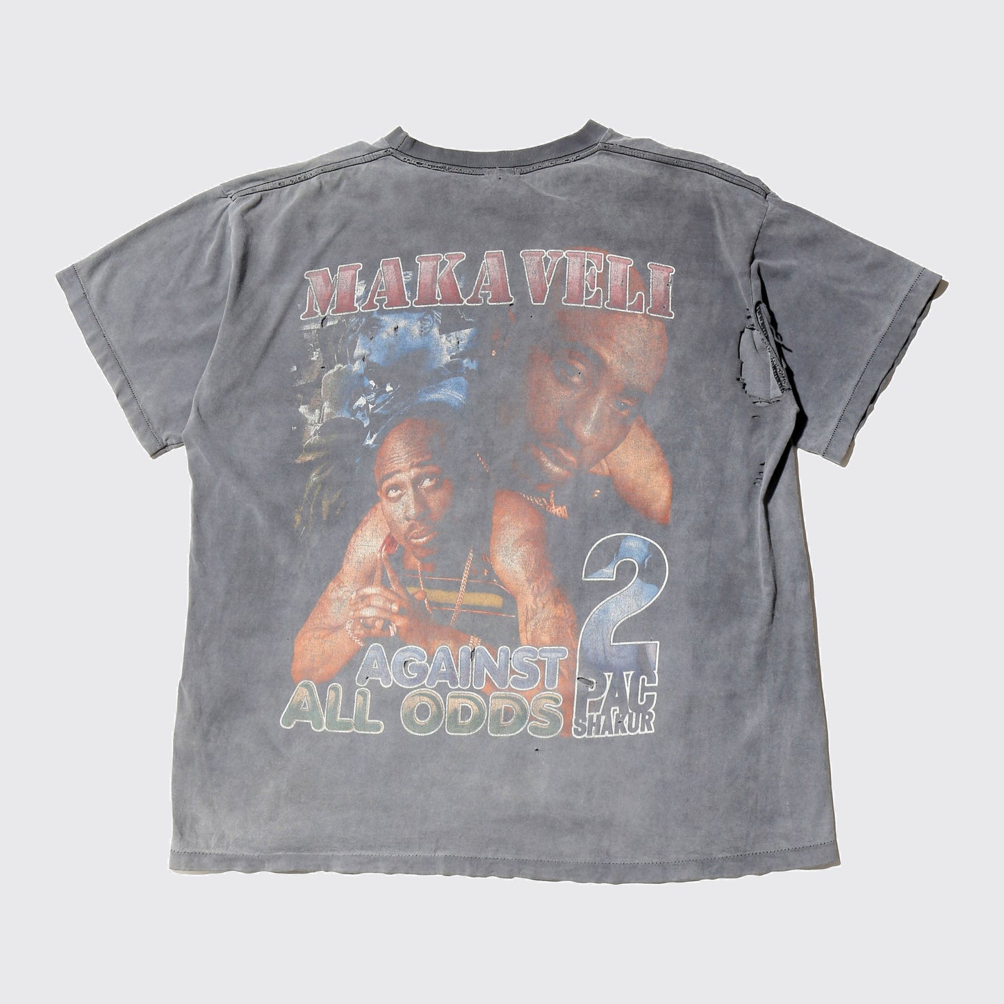 vintage 90’s 2PAC Makaveli “Against All Odds” broken t-shirt