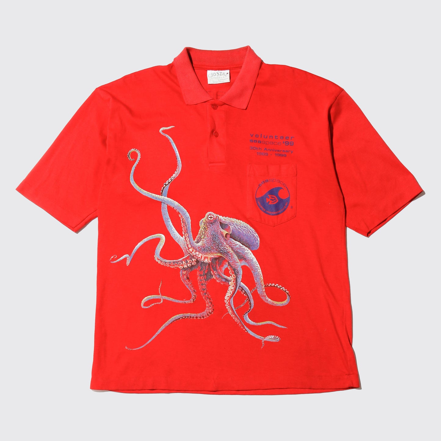 vintage 90's octopus anniversary polo h/s