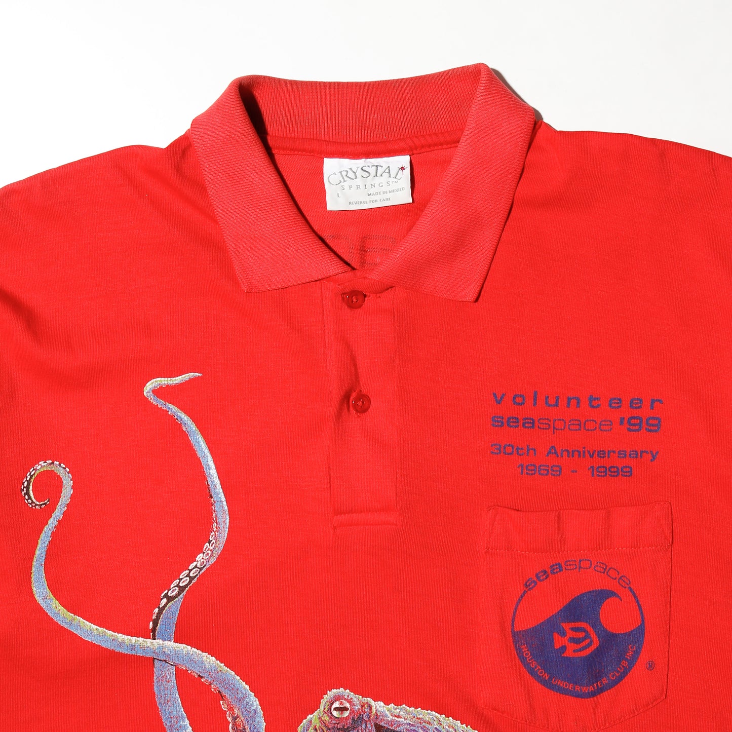 vintage 90's octopus anniversary polo h/s