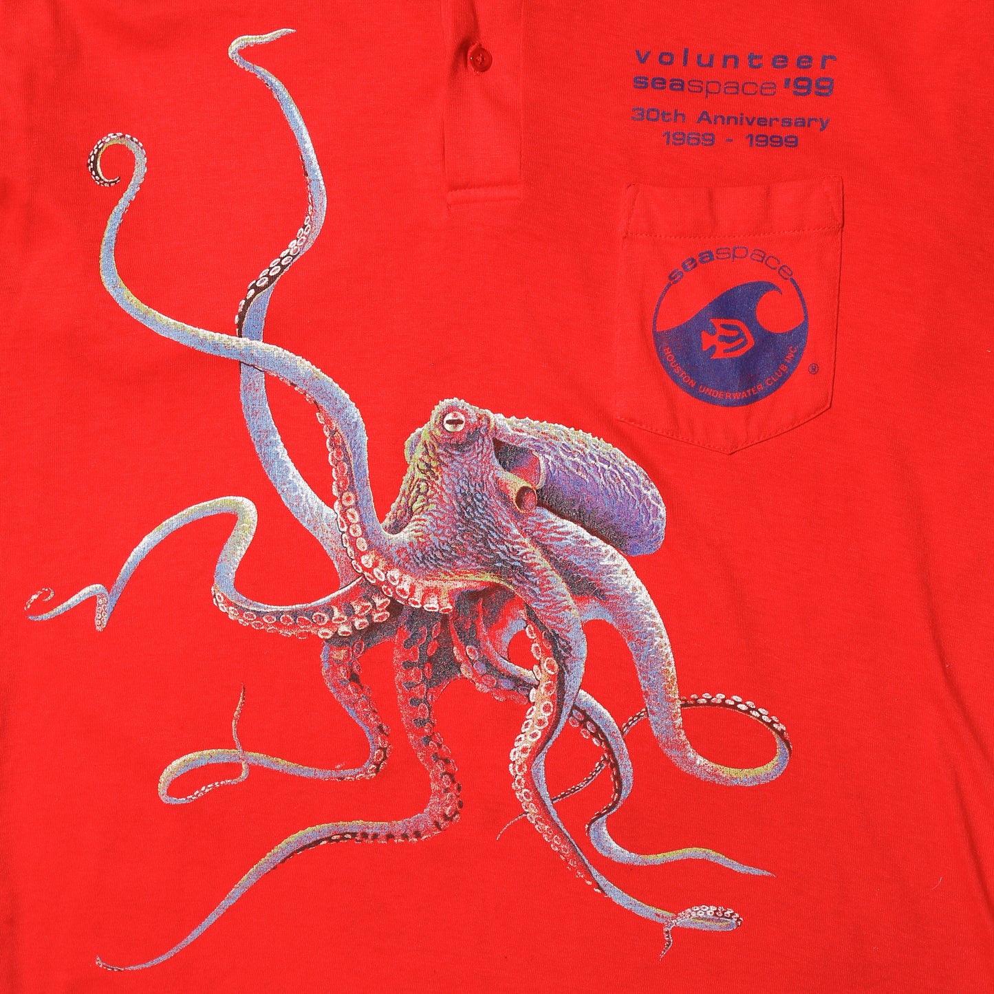 vintage 90's octopus anniversary polo h/s