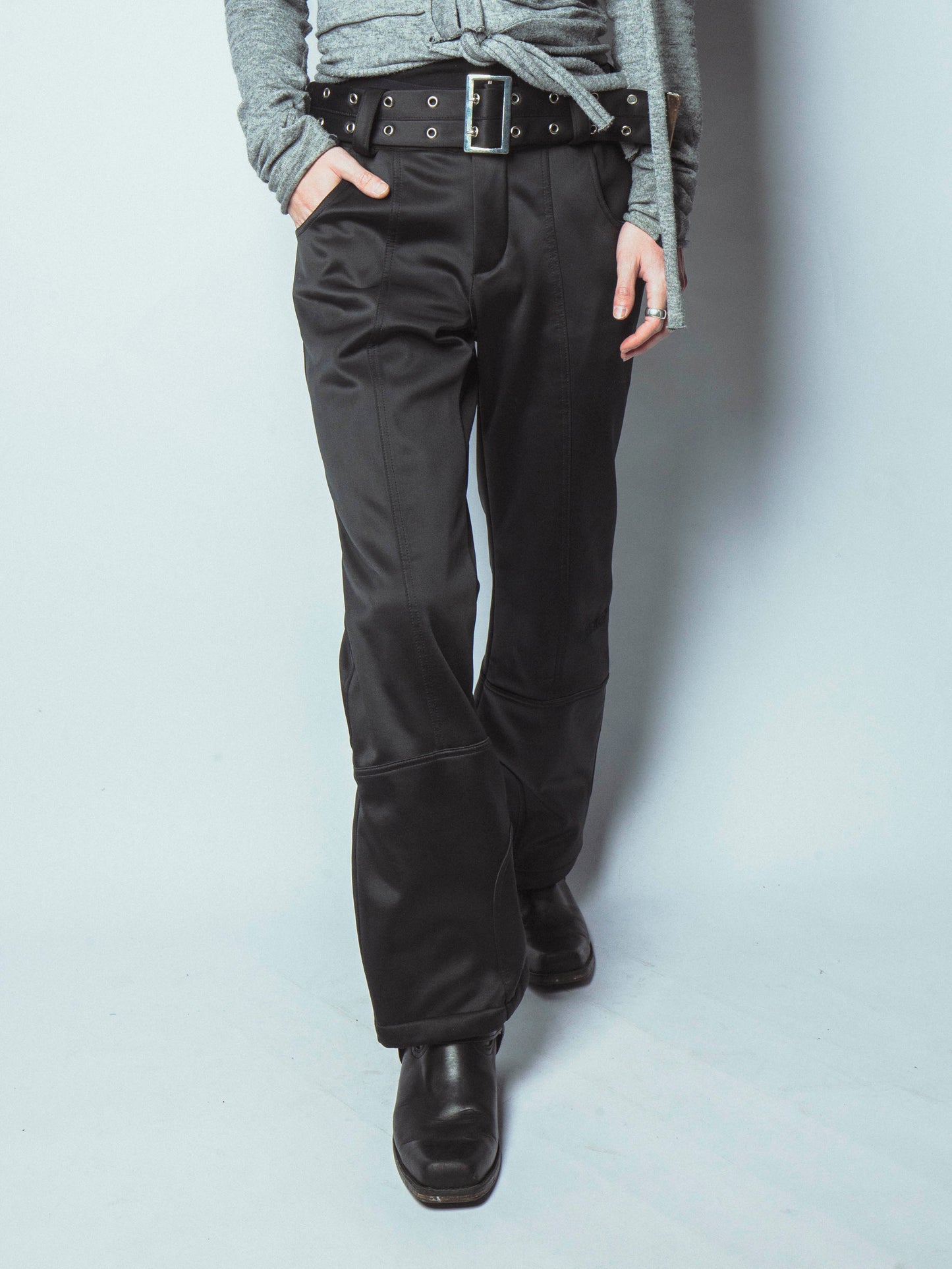 vintage belted bonding trousers