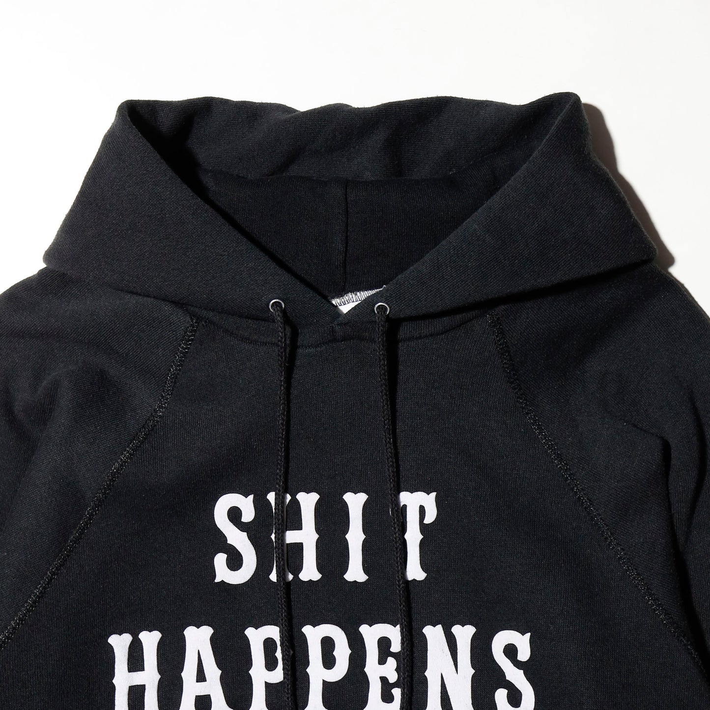 vintage 80's bassett walker "shit happens" hoodie