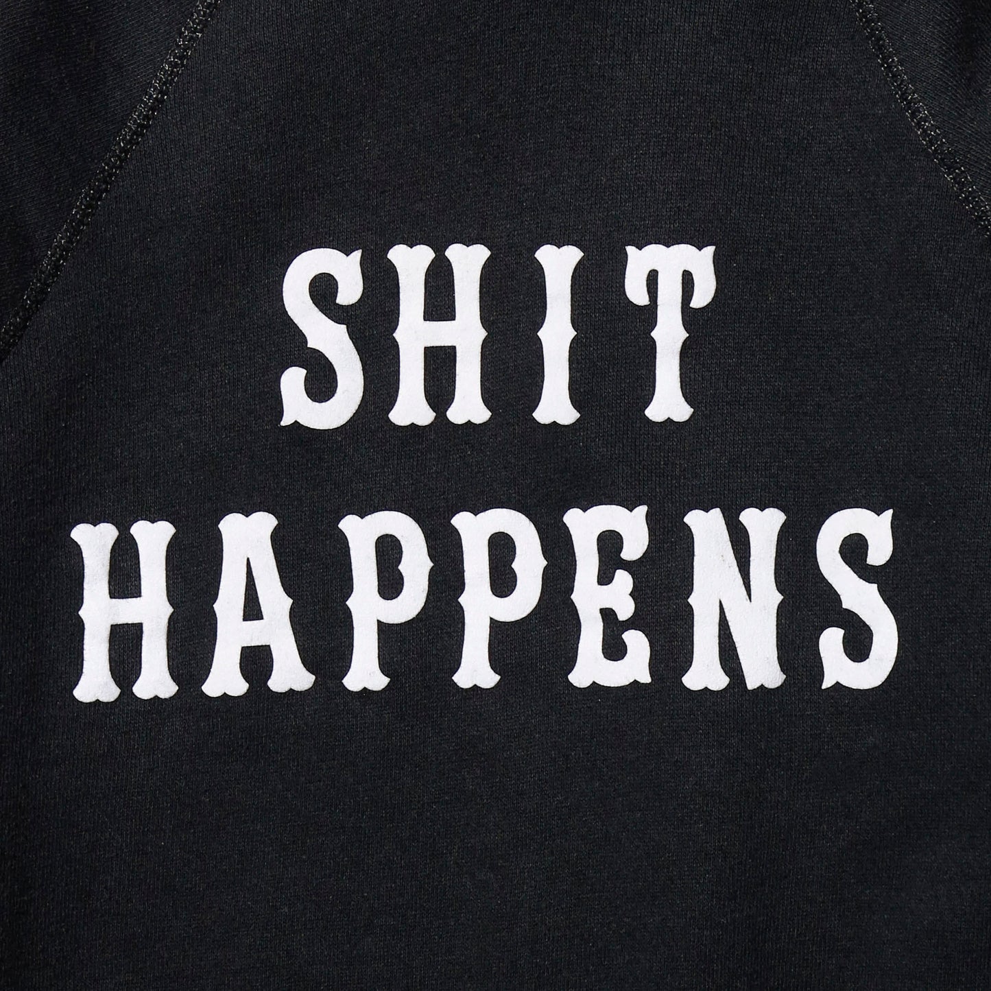 vintage 80's bassett walker "shit happens" hoodie