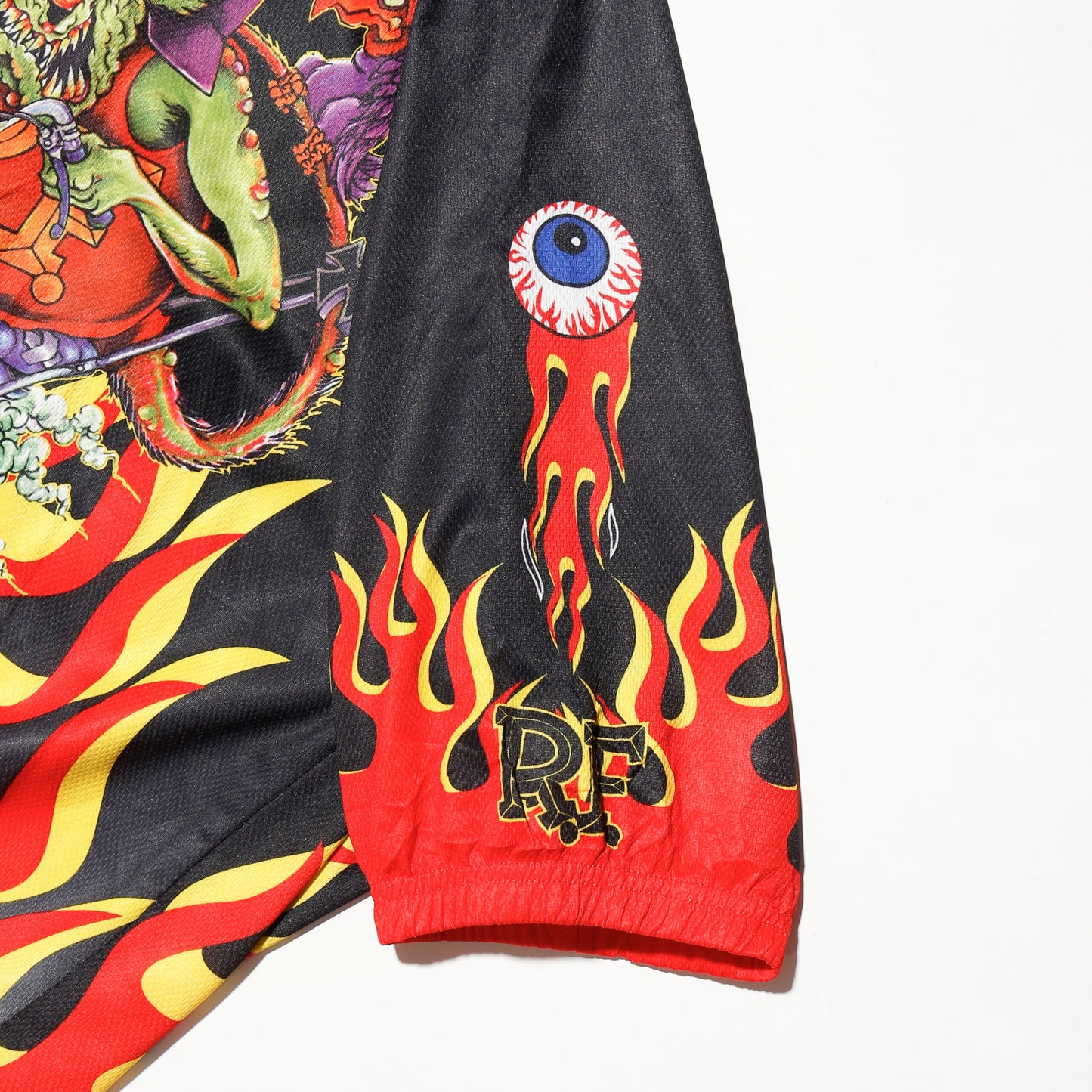 vintage rat fink flame cycling shirt