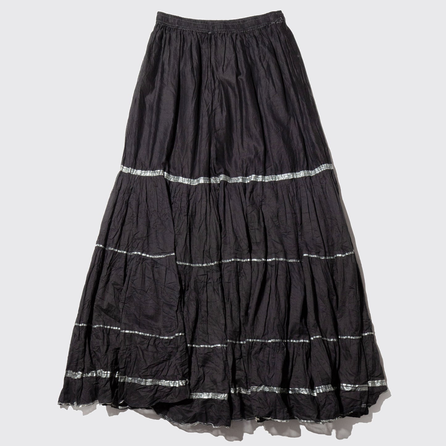 vintage gather flared wide pants
