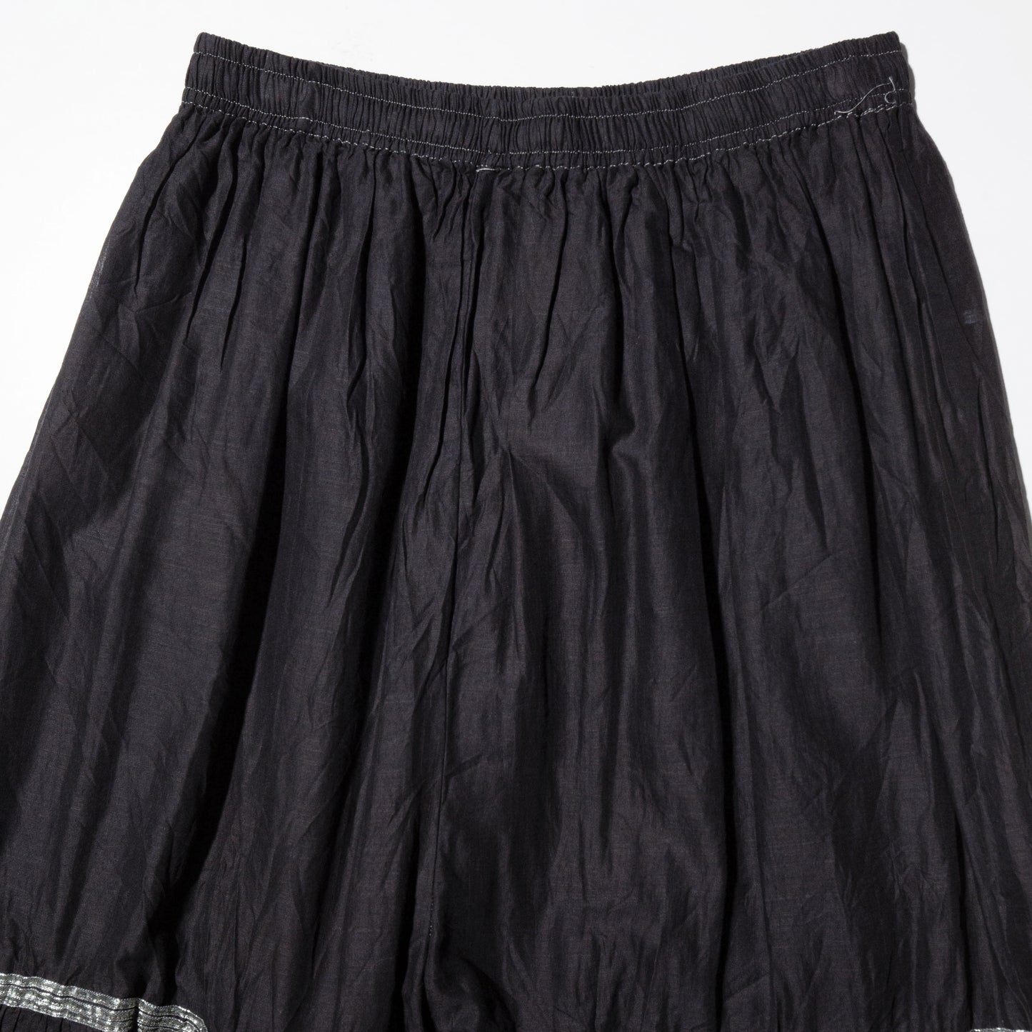 vintage gather flared wide pants