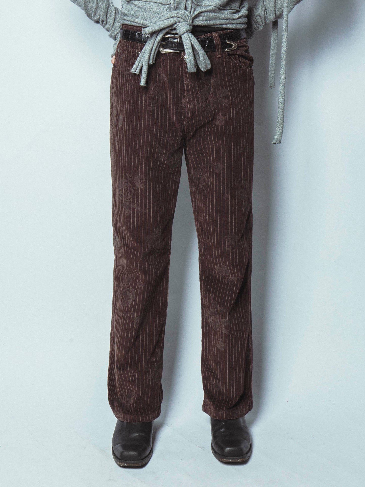 vintage rose corduroy 5p trousers