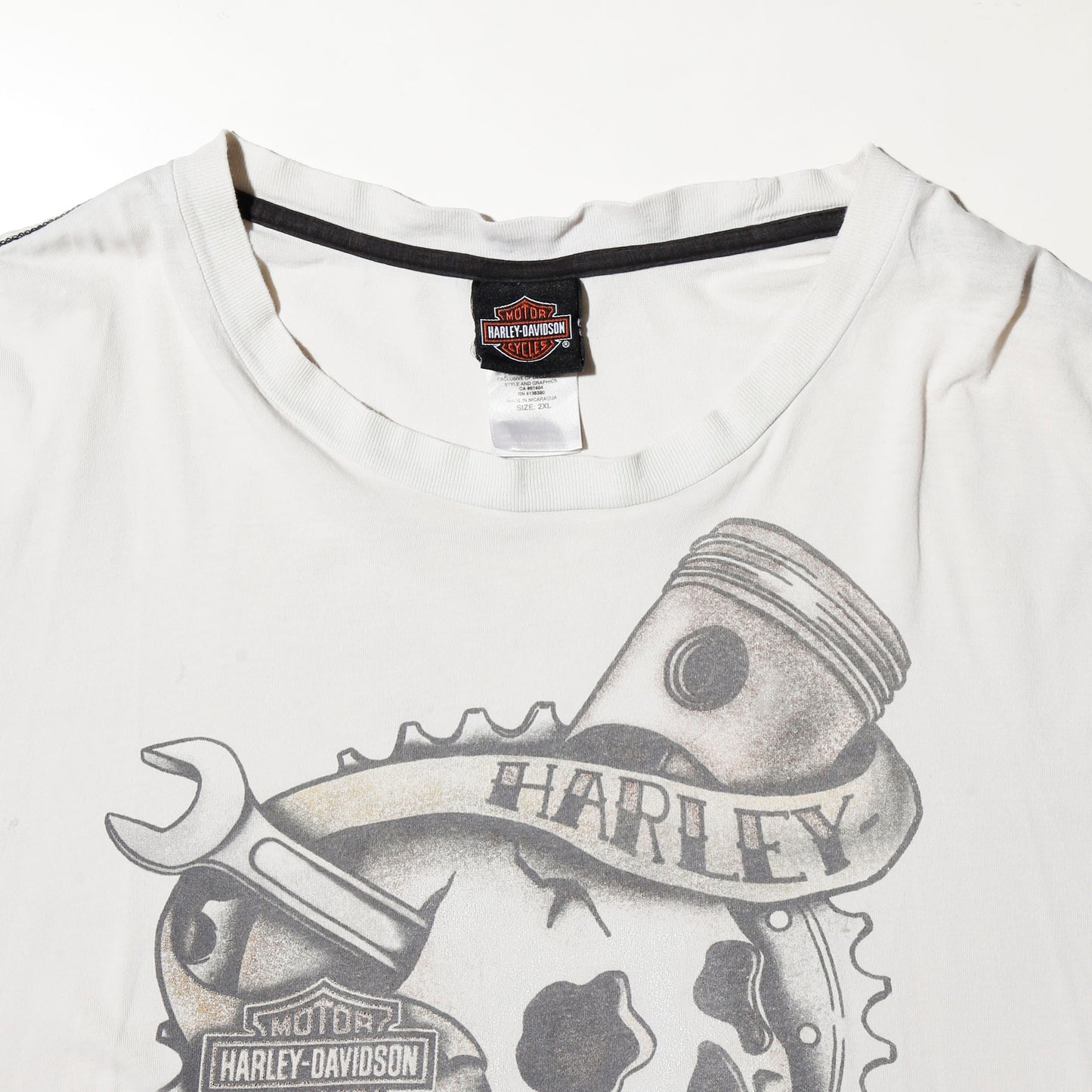 vintage harley-davidson skull t-shirt, *cut off